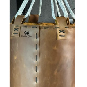 Sac de frappe en cuir de maïs OEM en gros pour entraînement de frappe Muay Thai et MMA, design goutte d'eau - Product Image 5