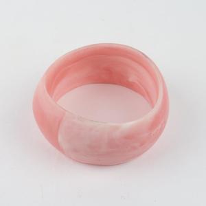 Brazalete Artesanal de Resina con Diseño Marmoleado en Amarillo y Blanco, Estilo Natural, Brillante, Accesorio de Moda para Mujer - Product Image 2