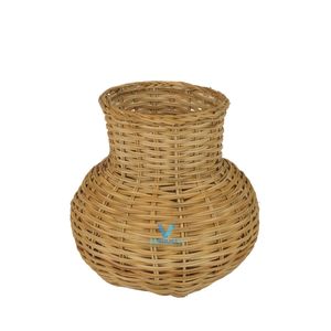 <b>Top</b> Selling Vietrustic Rattan Handmade Woven Modern Rustic Eco-Friendly Table Vase Natural Home Decor Wholesale OEM ODM Supplier - Product Image 4