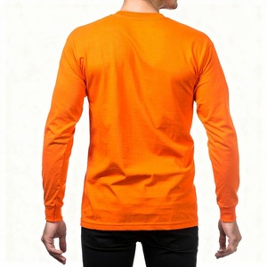 Camiseta de Manga Larga con Cuello Redondo al por Mayor, 100% Algodón, Unisex, Lisa, Personalizable con Logotipo, OEM, ODM, MOQ Bajo, Envío Rápido - Product Image 2
