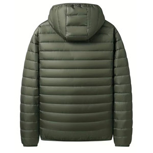 Abrigo Acolchado de Invierno para Hombre, de Longitud Media, con Bolsillos Grandes, Chaqueta Informal de Moda Minimalista, Cálida, con Capucha - Product Image 2