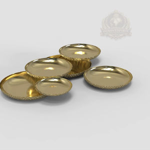 Ensemble de 9 plats de service arabes, plateau doré pour fruits secs du Ramadan, accessoires de décoration de table Majlis Koweïtien, Palestine et Émirats arabes unis - Product Image 1