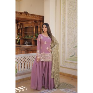 คอลเลกชัน KURTI-PLAZOO-DUPATTA สำเร็จรูปของนักออกแบบ masdaka KA-1079 - Product Image 3