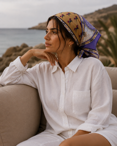 Pattern Adult Women Silk <b>Square</b> <b>Scarf</b> Digital Print European American Breathable Reversible All Seasons Daily Wear Fashion - Product Image 3