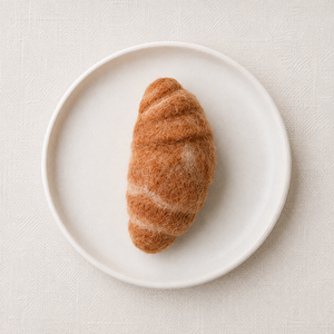 Mahaguthi <b>Craft</b> with Conscience <b>Wool</b> Felting Croissant Model Handcraft Food Toy for Classroom Display <b>Craft</b> Practice Ages 3-6 - Product Image 3
