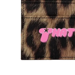 Sac à main en fausse fourrure à imprimé léopard pour femme avec décoration de lettres roses, sac tendance pour un usage quotidien - Product Image 1