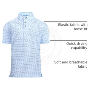 Polo de golf personnalisé à col pour jeunes, manches courtes, respirant, haute performance, vêtements de sport actifs - Product Image 2