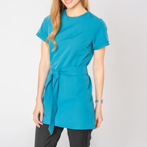 Túnica suave y elástica para mujer, uniforme de spa, salón de belleza, esteticista, masajista, uniforme de enfermera, ropa de trabajo con logo. - Product Image 1