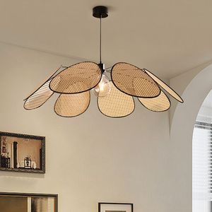 Artisan Handwoven Rattan Hanging <b>Ceiling</b> Lamp Rustic Boho Pendant <b>Light</b> for Living Room Bedroom Restaurant Hotel Lighting - Product Image 2
