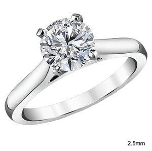 Anillo de Moissanita de Corte Redondo, Plata de Ley 925, Chapado en Oro Blanco, Anillo de Compromiso, Anillo de Boda, Regalo de Aniversario, Joyería Fina - Product Image 2