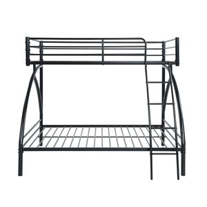 Cama litera doble/matrimonial con estructura de metal negro de fácil montaje para dormitorio juvenil, muebles para niños - Product Image 5