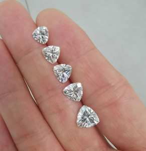 Diamant de laboratoire taille trillion, couleur D/E/F, clarté VS, excellente taille, pour bague et boucles d'oreilles pour femme, diamants en vrac, cadeau - Product Image 3