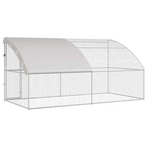 Cage à poulets en argent 2 pièces 157,48 x 78,74 x 78,74 pouces pour l'élevage des animaux - Product Image 6
