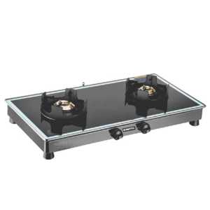 Table de cuisson à gaz encastrable 2 brûleurs en acier inoxydable avec dessus en verre naturel, allumage électronique et protection anti-extinction de flamme, pour un look élégant et un usage domestique. - Product Image 3