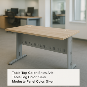 Mesa de Conferencia Rectangular Moderna con Patas de Metal, Muebles de Oficina Duraderos para Uso Comercial y Oficina en Casa - Product Image 6