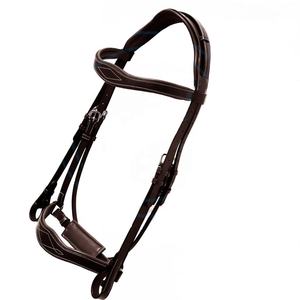 Brida de caballo de cuero genuino 100%, brida de doma acolchada suave de la mejor calidad a precio competitivo para caballos - Product Image 4