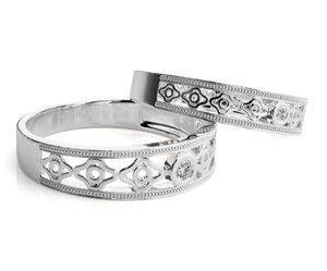 Bindi Jewels 925 Sterling Silver Floral Christian Romantic <b>Couple</b> <b>Rings</b> - Product Image 1