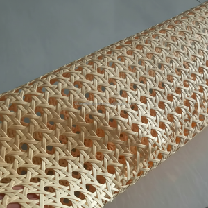Flexible Breathable Square Rattan Cane Webbing Handmade Natural Style Decorative for Chair <b>Backrest</b> Cabinet Fronts DIY Wedding - Product Image 2