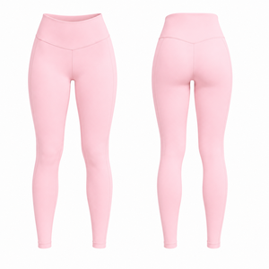 Ensemble de yoga 2 pièces pour femme : Soutien-gorge de sport à col roulé et bretelles non convertibles, Legging taille haute – Écoresponsable, Spandex/Nylon respirant - Product Image 5
