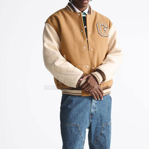 Blouson universitaire streetwear chaud d'hiver pour homme avec col montant, couleur personnalisable et logo frontal - Écologique et respirant - Product Image 3