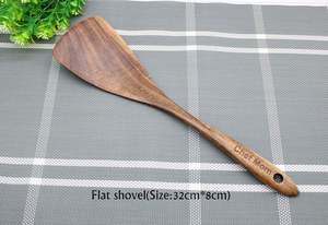 Ensemble d'ustensiles de cuisine en bois personnalisés, cuillères gravées, spatule, passoire, vaisselle - Product Image 4