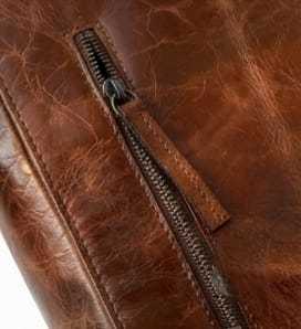 Sac bandoulière Leatherman en cuir véritable, souple, en polyester, style classique, unisexe, usage quotidien, fermeture éclair durable, marron - Product Image 5