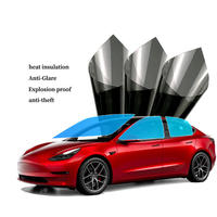 Film teinté pour vitres de voiture en céramique nano PET 1*30M, isolation thermique solaire, protection UV, haute confidentialité, film automobile amovible
