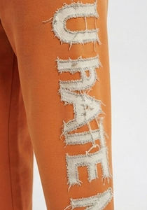 <b>Mens</b> Heavyweight Orange Hoodie Jogger Set Custom Embroidery Oversized Streetwear Tracksuit Manufacturer - Product Image 3