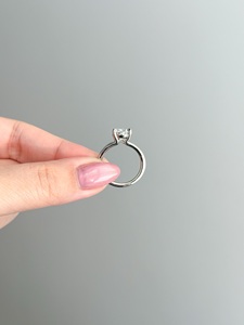 3 Carat Pear Cu Lab Grown <b>Split</b> Shank Solitaire Engagement <b>Ring</b> , IGI Certified - Product Image 5