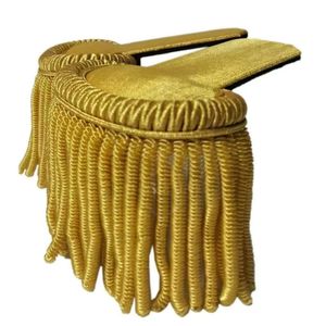 Epaulettes Ceremoniales Clásicas Doradas Personalizables con Flecos y Cordón Trenzado para Accesorios, Placas de Hombro y Logotipos - Product Image 6