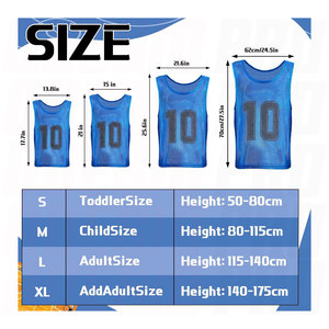 Maillots d'entraînement numérotés pour le football et le basketball – Gilets de sport respirants en maille pour l'entraînement en équipe - Product Image 4