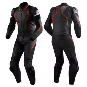 Combinaison de course moto pour homme noire de haute qualité, grande taille, respirante, coupe-vent, imperméable, nouvelle arrivée, combinaison de course sportive en cuir - Product Image 1