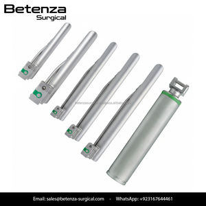 Ensemble de 5 laryngoscopes Miller à fibres optiques, lames droites et poignée manuelle, pour usage ORL - Product Image 3