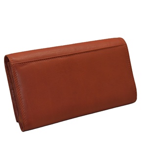 Women's Vintage Style Long Genuine Leather Multi-Function <b>Wallet</b> <b>RFID</b> <b>Blocking</b> Zipper Button Closure Custom Logo Print Polyester - Product Image 2