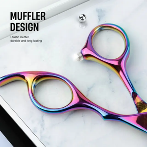 Rainbow Color Stainless Steel Beauty <b>Scissor</b> Factory Wholesale High Quality <b>Hair</b> Trimming <b>Scissor</b> Barber Facial Clean <b>Scissor</b> - Product Image 5