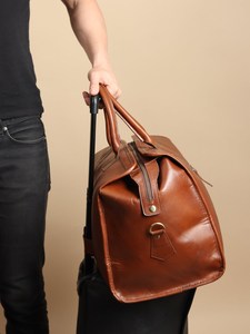 Personalized Vintage Genuine Leather Duffle <b>Bags</b> Large Travel Men's Weekender <b>Bag</b> <b>Overnight</b> Gym <b>Bag</b> Durable Use - Product Image 4