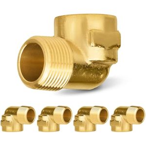 Raccord flexible haute pression en laiton de qualité supérieure, raccord en T égal fileté mâle NPT 3/4 pouce pour alimentation en eau, 3/4 NPT mâle x 3/4 NPT femelle - Product Image 4