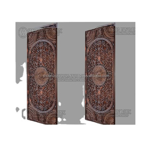 กรอบไม้แกะสลัก jali สำหรับงานแต่งงานของตกแต่งแบบดั้งเดิมของอินเดียแผ่นไม้ทางเข้าทำด้วยมือ - Product Image 1