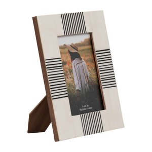 Premium White and <b>Black</b> Resin Inlay Picture <b>Frame</b> Durable MDF Base Handcrafted <b>Photo</b> Display <b>Frame</b> for Modern Home and Hotel - Product Image 1
