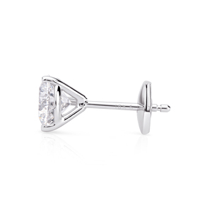Lab Grown Diamond IGI Certified 14K Gold Rhodium Plated Martini <b>Stud</b> <b>Earrings</b> Classic Solitaire Brilliant Cut Wedding Gift <b>Fine</b> - Product Image 1