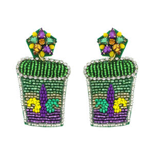 Pendientes colgantes de mariposa con cuentas verdes y perlas de imitación, joyería de fiesta bohemia chapada en oro para mujer - Product Image 6