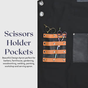 Delantal de Barbería para Trabajo Profesional de Corte y Peinado, Delantal de Peluquería Ligero y de Diseño Cómodo - Product Image 5