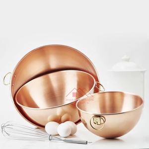 Premium Quality <b>Copper</b> Large Bowl Set 3 Disposable Serving Bowls Round Shape for Home Hotels Restaurants Best Seller Decorations - Product Image 1