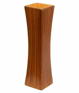 Jarrón Cuadrado de Madera Tejido a Mano Estilo Art Deco, Color Marrón Oscuro, Jarrón de Pared Ecológico FAIZA CRAFT para Uso en Interiores - Product Image 6