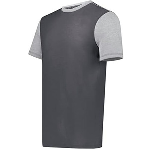 Camisetas Transpirables de Manga Corta con Cuello Redondo de Algodón y Fibra de Bambú, con Estampado Personalizado en Relieve, Diseño Sólido, para Hombre, Tallas Grandes, Promoción al por Mayor - Product Image 5