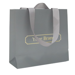 Bolsas de compras de papel promocionales con lámina de oro de lujo al por mayor revestimiento UV en relieve logotipo personalizado desaparición impresión manipulación de velas - Product Image 1