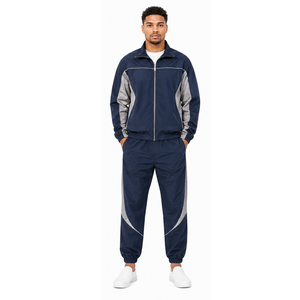 Survêtement en nylon imperméable pour homme, veste et pantalon légers de performance, production OEM/ODM personnalisée - Product Image 1