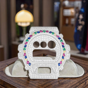 Arctic Sovereign DW6900 Custom Iced Out Metal <b>Case</b> Watch High Polish Stainless Steel Luxury Upgrade Set - Product Image 3