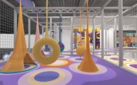 Terrain de jeux Commercial pour enfants, équipement d'intérieur toboggan, avec de grands balles