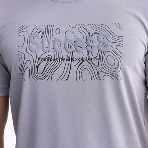 Meilleur Choix T-shirt Graphique Homme en Coton Respirant Décontracté Imprimé en Relief Logo Personnalisé Manches Courtes Vêtements en Gros - Product Image 4
